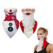 Zzlbzn Christmas face masks for adults bandana 2 pieces Santa Claus face masks for adults reusable Christmas masks with ear loops facial scarf seamless