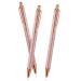 3 Pieces Air Release Weeding Pen Vinyl Installation Pen Weeding Tool Fine Point Weeding Pin Pen Glitter Metal Pin Pen Retractable Craft Vinyl Tool for DIY Craft (Rose Gold  Smooth Style)