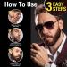 Beard Filling Pen - Waterproof Beard Comb 4 Point Pencil Long Lasting Coverage Paint Pen Natural - Buy Online on GoSupps.com