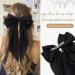 2 PCS Big Bow Hair Clips Large Bowknot Hairpin French Hair Clips with Long Silky Satin Ribbon Solid Color Hair Barrettes Accessories for Women Girls (White+Black) - Buy Online on GoSupps.com