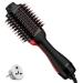 Dual Voltage Hair Dryer Brush with European Plug Blow Dryer Brush for European Travel 110V-120V/220V-240V Hot Air Brush and Styler Volumizer with Negative Ion Anti-frizz
