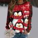 Women's Christmas Snowman & Penguin Sweatshirt - Cozy O-Neck Raglan Top for Winter Holidays - Buy Online on GoSupps.com