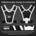 Reflective Running Vest for Men & Women | Adjustable Waterproof Smartphone Holder | Eotw Jogging Vest (Black) - Buy Online on GoSupps.com