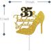 Tenhaisi Black Golden Glitter 35 & Fabulous Lady Cake Topper Happy 35th Birthday Party Decoration for Women - Talk 35 to Me - Cheers to 35 Years Wedding Anniversary Party Supplies - Buy Online on GoSupps.com