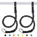 VNVM Kayak Paddle Leash 2 Pack, Paddle Leash Lightweight Coiled Kayak Rod Leashes for SUP Kayaking Canoing Fishing Boating Black 2 packs