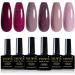 Yueshop Gel Nail Polishes Set - 6 Colours: Brown, Burgundy, Red, Nude, Pink, Glitter - Soak Off UV LED Nail Lamp Kit for Store or Daily DIY Use (8ml) - Buy Online on GoSupps.com
