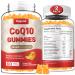 2 Pack CoQ10 Gummies 250mg Plus Omega-3 Vitamin B3 and Zinc Magnesium High Absorption Coenzyme Q10 Supplements for Boost Cellular Energy Potent Antioxidant 120 Orange Flavored Gummies 60 Count (Pack of 2)