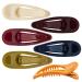 RC Roche Ornament 6 Pcs Womens Classic Alligator Hair Clips - Non-Slip Opening Eyelet Inner Teeth Barrette Beauty Accessory in Multicolor - Premium Plastic Clamp (Pack of 6) - Buy Online on GoSupps.com