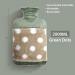 1.8L Large Rubber Hot Water Bottle with Cover - Green Dots | Relieve Menstrual Cramps & Pain, Warm Hands and Feet - Buy Online on GoSupps.com