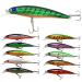 Salwater Fishing Lures Hard Baits Set, 3D Eyes Minnow Crankbaits Swimbaits Topwater Fishing Lures Kit for Bass Trout Walleye