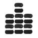 Verdant Touch 7 Pairs Invisible Hair Pads for Women Girls - Black