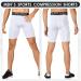 Men's 3 Pack Dry Fit Compression Shorts with Pocket, Workout Athletic Underwear, Black+White, Large - Buy Online on GoSupps.com