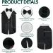 Kuoser Dog Smoking Suit & Bandana Set | Formal Pet Clothing for Weddings Halloween and Birthdays | S-XXL Black 29 cm - Buy Online on GoSupps.com