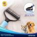 HANANZA Pet Grooming Brush Double Sided Dematting and Shedding Comb Undercoat Rack Pet Deshedding Tool for Removing Knots Mats & Tangles for Dogs and Cats with Short Medium and Long Hair - Buy Online on GoSupps.com