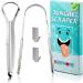 Premium Tongue Cleaner Set - 2 Piece Stainless Steel Tongue Scrapers for Adults & Kids - Ultimate Oral Hygiene Solution - Buy Online on GoSupps.com