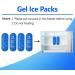 CURMIO Reusable Gel Ice Pack for Diabetic Cooler Bag - Set of 4, Insulin Travel Case Blue - Buy Online on GoSupps.com