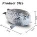 Yewrrite Seal Pillow 60CM - Cute Chubby Seal Plush Toy Stuffed Animal - Soft Cotton Hugging Pillow - Back Cushion - Grey - Buy Online on GoSupps.com