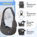 SlowTon Dog Carrier Sling for Small Dogs 8-15lbs - Adjustable Shoulder Strap Puppy Purse with Safety Belt and Front Zipper Pocket - Machine Washable - A-Grey - Buy Online on GoSupps.com