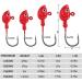 Dr.Fish 10 Pack Swimbait Jig Heads - High Carbon Steel Hooks - Saltwater Fishing Lures for Flounder, Striper, Halibut - 3D Eyes - Bass Gold - 3/8oz-10 Pack - Buy Online on GoSupps.com