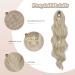 Feshfen Ashblond 60cm Ponytail Hair Extension - Wavy Curly Synthetic Hair Part for Women - Buy Online on GoSupps.com