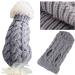 Famkit Pet Dog Roll Collar Sweater - Stylish & Warm Knitwear for Small Dogs (Size L: 8.8-11lb) - Premium Gray Dog Clothing - Buy Online on GoSupps.com