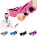 Derjly Plantar fasciitis Nachtschiene improved 3 adjustable straps plantar fasciitis relief rail night rails plantar fasciitis bandage with soft memory foam pad (pink)