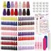 336 pieces ballerina pure color matte coffin nails with nail glue (1 bottle) Full cover matte false gel nails art tips sets (pat2)