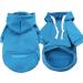 Blue Dog Hoodie Sweater for Small Pets | Warm Fleece Sweatshirt with Pocket for Winter | Chihuahua, Yorkies, French Bulldog Outfits | Size L (7-10 lbs) - Buy Online on GoSupps.com
