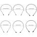 6PCS Black Wavy Metal Hair Bands - Unisex Non Slip Headband for Sports - 6 Count - Buy Online on GoSupps.com