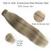 22 Inch Real Human Hair Clip in Extensions - Ash Blonde to Blonde Highlights - Remy Hair - 7 Pieces - 70G - Women's Hair Clip ins - Buy Online on GoSupps.com