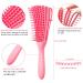 2-Piece Afro Hair Detangling Brush Set for 3a to 4c Textures - Easy Knot Detangler for Curly/Wavy/Coily Hair - Pink & Green - Buy Online on GoSupps.com