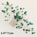 Green Hair Comb Wedding Hair Pieces Rhinestone Hair Accessories for Brides Bridesmaid Emerald Green Hair Vine Comb for Women and Girls Prom Party Festival Handmade Hair Clip(Sliver) - Buy Online on GoSupps.com