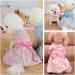 Puppy Floral Princess Dress Pink Bow Tie Pet Dog Dress Breathable Dog Clothes for Pet Dog Corgi Chihuahua - Buy Online on GoSupps.com