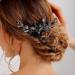Brishow Black Wedding Hair Comb - Rhinestone Opal Crystal Bridal Hair Clip - Buy Online on GoSupps.com