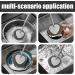 Stainless Steel Pot Cleaner Set - 3 Scrubbing Sponges & Steel Wool Scrubber for Kitchen & Bathroom - Buy Online on GoSupps.com