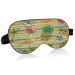 Sleep Mask Light Blocking Tropical Pineaplle Skull Eye Mask for Sleeping with Adjustable Strap Vintage Soft Lightweight Eye Cover Blindfold for Men Women Work Travel Naps