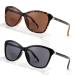 Kisdate Superior Bifocal Reading Sunglasses for Women, KISDATE Retro Cateye Sun Readers UV400 Protection, Classic Shades Black & Tortoise (1 Black & 1 Tortoise, 2.50) B3005 1 Black & 1 Tortoise 2.5 x