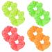 NaienCraft Pack of 8 Neon Solid Hair Scrunchies Elastic Hair Bands Ponytail Scrunchy Hair Ties Hair Bobbles Soft for Women Girl Hair Accessories