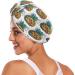 Watercolor Pineapple Fruit Dry Hair Cap & Quick Drying Towel Set - Soft Absorbent 2 Piece with Button Headband | International Shipping Available - Buy Online on GoSupps.com