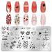WOKOTO 6Pcs Heart Nail Stamping Plates - Nail Art Stamps Kit for Women and Girls - Buy Online on GoSupps.com