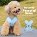 Pawaboo Adjustable Dog Harness & Leash Set - X-Frame Anti-Choke Vest for Small & Medium Dogs - Breathable Blue Design for Puppies - Buy Online on GoSupps.com