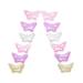 Topkids Accessories Baby Girls Hair Clips Glitter Small Mini Snap Hair Clip Bendies Sleepies Little Girls Babies Tiny Clips 3cm / 1.2" (12pc Butterfly)