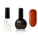Canada HMD Soak Off UV LED GEl Nail polish color 025 with No Wipe Mirror Shine Top Coat set light bronze color.