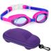Careula Kids Swim Goggles, Swimming Goggles for Boys Girls Kid Toddlers Age 2-10 Blue/Fuchsia