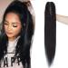 SEGO ponytail extension real hair ponytail braid clip in hair part hair extension 100% remy hair with bracket black #1 14 "(35cm) -105g