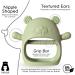 Infatot Chipmunk Teething Mitten for Babies - Silicone Baby Teether Glove with Finger Sucking Prevention - CM Olive - Buy Online on GoSupps.com