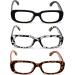 V.W.E. 3 Pairs Rectangle Blue Light Blocking Reading Glasses for Women - Retro Bold Design Anti Eyestrain & UV Glare Protection Assorted Strength 1.75x - Buy Online on GoSupps.com