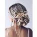 IYOU Bridal Wedding Hair Comb Green Flower Hair Piece Leaf Pearl Headpiece Prom Bride Hair Accessories for Women - Buy Online on GoSupps.com
