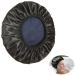 Terry Cloth Shower Cap G.traveller Large Triple Layer Bathing Cap with Dry Hair Function Microfiber Shower Cap for Women with Silky Satin 100% Waterproof Reusable Bonnets (Black)