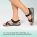 Orthofeet Women's Malibu Classic Sandals - Black, Size 6 | Anatomical Two-way Strap - Buy Online on GoSupps.com